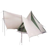 Familie Tipi Tent met dak Groen en beige 510 x 690 x 330 cm - thumbnail