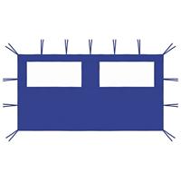 VidaXL Prieelzijwand met ramen 4x2 m blauw - thumbnail