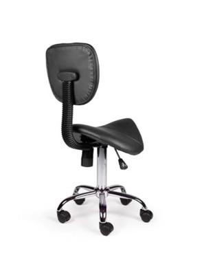 Zadelkruk office rugleuning laag harde wielen zw Zadelkruk office rugleuning laag harde wielen zw