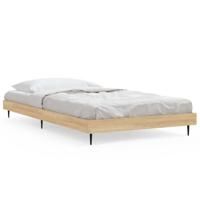 Bedframe bewerkt hout sonoma eikenkleurig 100x200 cm - thumbnail