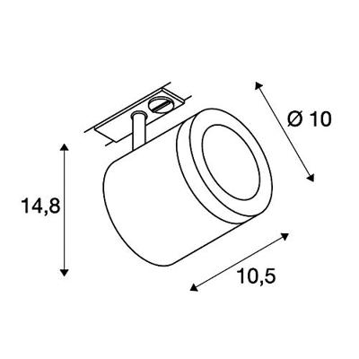 SLV 143941 230V-railsysteem lamp 11 W Wit