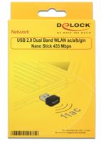 DeLOCK USB 2.0 Dual Band WLAN Nano Stick wlan adapter - thumbnail