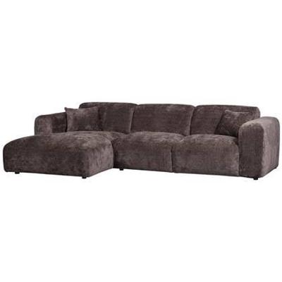 WOOOD Loungebank 'Cloud' Links, Chenille, kleur Warm Bruin