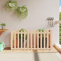 VidaXL Plantenbak verhoogd met hekontwerp 150x50x70 cm grenenhout - thumbnail