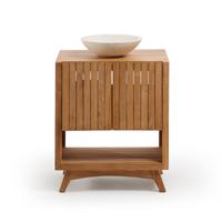 Kave Home Badkamermeubel 'Kuveni' Met 2 deuren, Teakhout (excl. waskom) - thumbnail