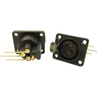 Cliff CP30082 XLR-connector Flensbus, contacten haaks Aantal polen: 3 Zwart 1 stuk(s) - thumbnail