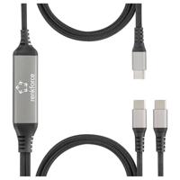 Renkforce USB-C Y-kabel USB 2.0 USB-C stekker 1.50 m Zwart RF-6721084 - thumbnail