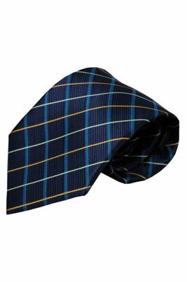 Alberto Vincelli Blauwe zijden stropdas Ilsi 01