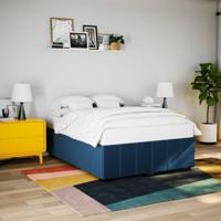 Bedframe zonder matras stof blauw 160x200 cm - thumbnail