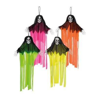 Hangdecoratie Schedelspook Neon 55 cm Boland - Boland Hangdecoratie Schedelspook Neon 55 cm Boland - Boland