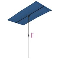 VidaXL Parasol met aluminium paal 180x110 cm azuurblauw - thumbnail