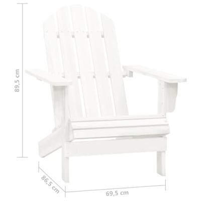 Tuinstoel Adirondack met tafel massief vurenhout wit