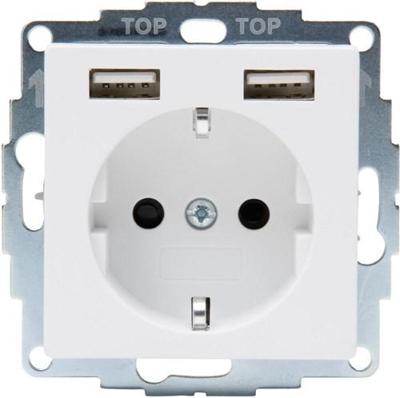 Enzo Kopp hk07 pure mat wit inbouw stopcontact ra + kinderbeveiliging - 4624110 Enzo Kopp hk07 pure mat wit inbouw stopcontact ra + kinderbeveiliging - 4624110