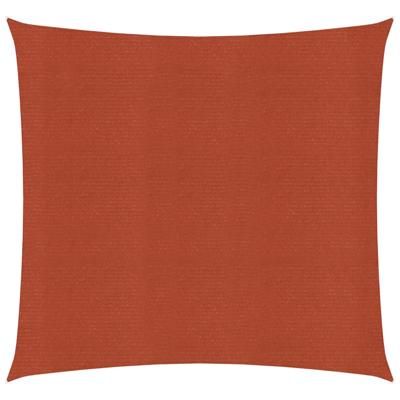 VidaXL Zonnezeil 160 g/m² 7x7 m hdpe terracottakleurig