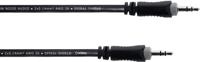 Cordial 14830 Jackplug Audio Aansluitkabel [1x Jackplug male 3,5 mm - 1x Jackplug male 3,5 mm] 3 m Zwart PVC-mantel, Verdraaid - thumbnail