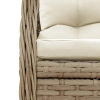7-delige Tuinset met kussens poly rattan beige - thumbnail