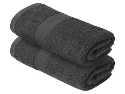 LIVARNO Set van 2 handdoeken 100 x 50 cm (Grijs) LIVARNO Set van 2 handdoeken 100 x 50 cm (Grijs)