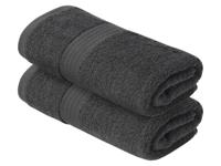 LIVARNO Set van 2 handdoeken 100 x 50 cm (Grijs) - thumbnail