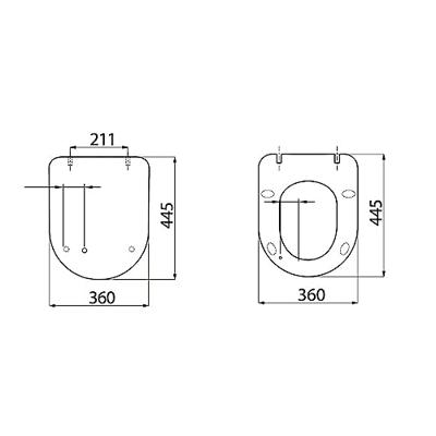 Creavit Wc-Zitting - duroplast - softclose - quick release - Inox Scharnieren - Mat Wit KC0903.01.0100E