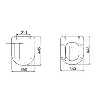 Creavit Wc-Zitting - duroplast - softclose - quick release - Inox Scharnieren - Mat Wit KC0903.01.0100E - thumbnail