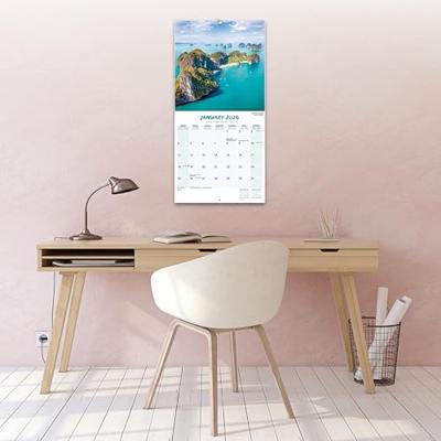 Tropical Islands Calendar 2026 Square Travel Wall Calendar - 16 Month