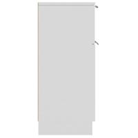 Dressoir 30x30x70 cm bewerkt hout wit - thumbnail