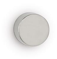 MAUL neodymium schijfmagneet, ft 15 x 10 mm, trekkracht 8 kg, zilver, blister van 4 stuks - thumbnail