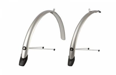 Pol Spatbordset 28"/ 51mm isport towny - zilver