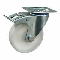 Novio zwenkwiel 100 mm kunststof met rem - thumbnail