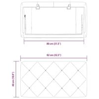 Hoofdbordkussen 80 cm fluweel lichtgrijs - thumbnail