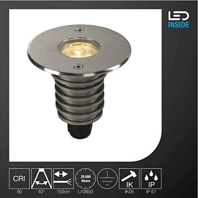 SLV DASAR 92 LED HV rond edelstaal 1xLED 3000K 233520 Vloerinbouwlamp LED 5.5 W RVS (geborsteld) SLV DASAR 92 LED HV rond edelstaal 1xLED 3000K 233520 Vloerinbouwlamp LED 5.5 W RVS (geborsteld)