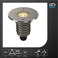 SLV DASAR 92 LED HV rond edelstaal 1xLED 3000K 233520 Vloerinbouwlamp LED 5.5 W RVS (geborsteld) - thumbnail