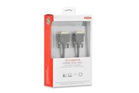 ednet 84520 DVI aansluitkabel (2 m, 24 Plus 1, 2x ferriet, stekker/stekker, DVI-D Dual Link) goud - thumbnail