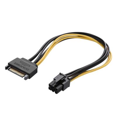 20cm SATA 15 pins naar 6 Pin PCI Express Graphics Video Card Sata Power Kabel 20cm SATA 15 pins naar 6 Pin PCI Express Graphics Video Card Sata Power Kabel