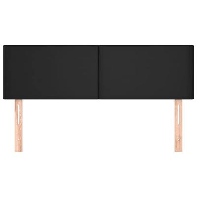 Hoofdborden 2 st 72x5x78/88 cm kunstleer zwart