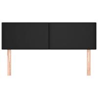 Hoofdborden 2 st 72x5x78/88 cm kunstleer zwart - thumbnail
