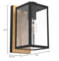 Eglo Budrone wandlamp 57cm zwart - thumbnail
