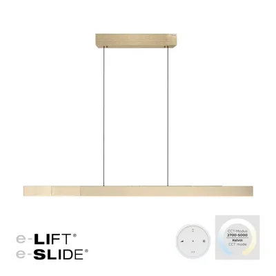 Neuhaus PURE Hanglamp e-Lift + e-Slide L 120-200 cm mat goud Neuhaus PURE Hanglamp e-Lift + e-Slide L 120-200 cm mat goud