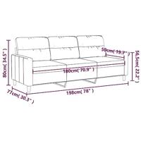 Driezitsbank 180 cm stof bruin - thumbnail