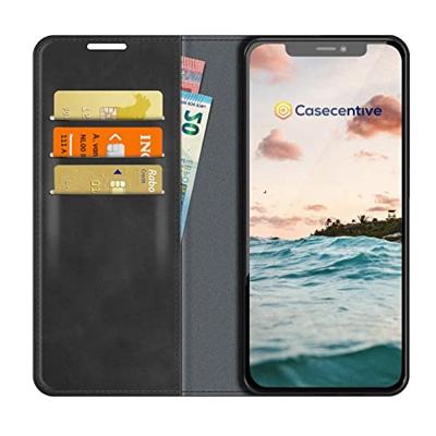 Casecentive Magnetische Leren Wallet iPhone 14 Pro Max zwart