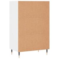 Hoge kast 57x35x90 cm bewerkt hout wit - thumbnail