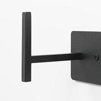 Kapstok Lux Zwart 3-haaks - thumbnail