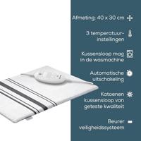 Beurer HK 25 white-grey Elektrisch kussen 100 W Grijs - thumbnail