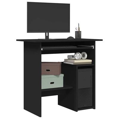 Bureau 80x45x74 cm spaanplaat zwart