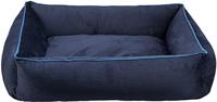 TRIXIE bijzonder zacht en gezellig hondenbed Romy met antislip bodem, hoekig, 75 x 60 cm, donkerblauw - 37671 - thumbnail