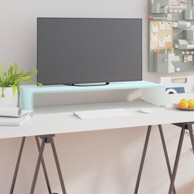 VidaXL Tv-meubel/monitorverhoger 80x30x13 cm glas groen