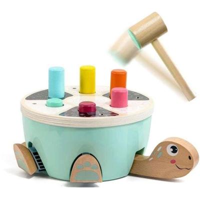 Turtle Tape-Tape Game - TOP HELDER - Kleurrijke stokken - Houten hamer - Poten - Hoofd - Staart
