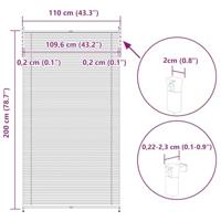VidaXL Plisséjaloezie 110x200 cm wit - thumbnail