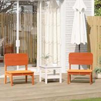 Tuinstoelen 2 st 60x52,5x72 cm massief grenenhout wasbruin - thumbnail