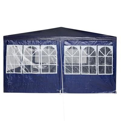 Partytent met 12 Blauwe Zijwanden 8x4 m PE Partytent met 12 Blauwe Zijwanden 8x4 m PE